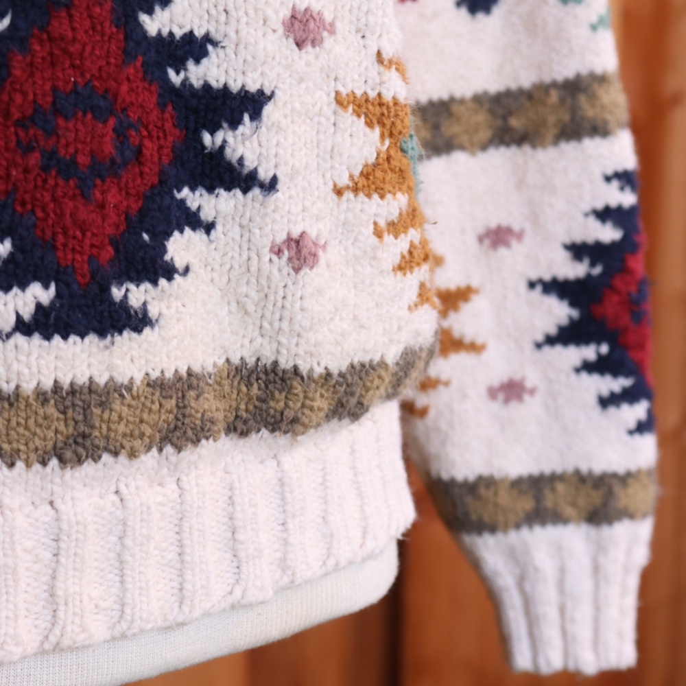 L.L. Bean Multicolor Patterned Crew Neck Sweater - image 3